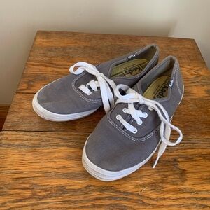 KEDS CHAMPION Canvas Lace Up Sneakers Tennis Shoes Graphite Gray Women’s 6.5